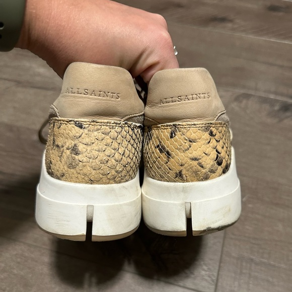 Allsaints Skye Snake Suede Sneakers 38 NWOB - Picture 2 of 6